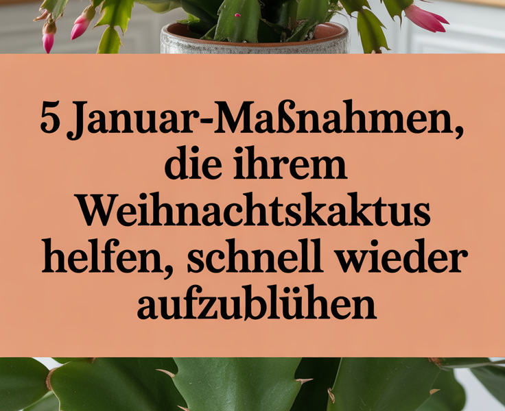 5 Januar-Maßnahmen, die Ihrem Weihnachtskaktus helfen, schnell wieder aufzublühen