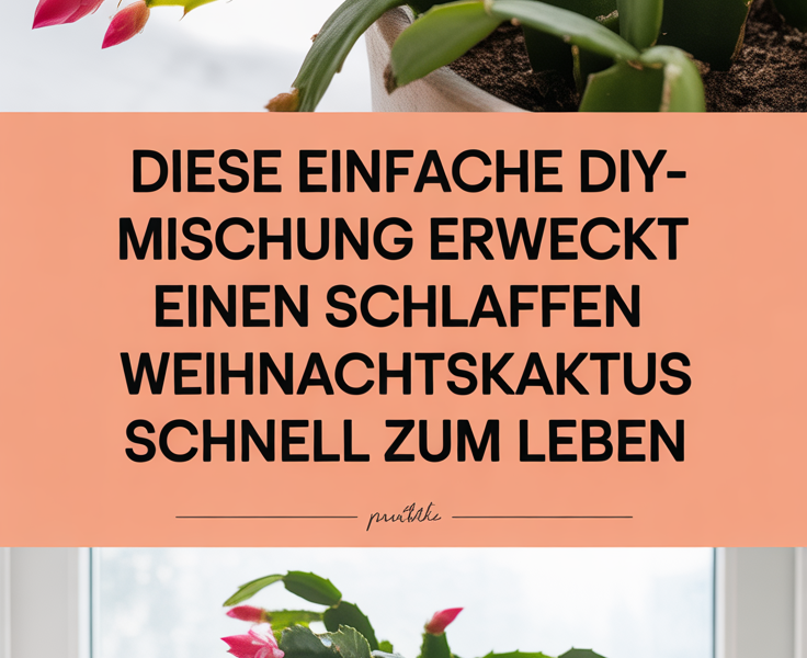 Diese einfache DIY-Mischung erweckt einen schlaffen Weihnachtskaktus schnell zum Leben