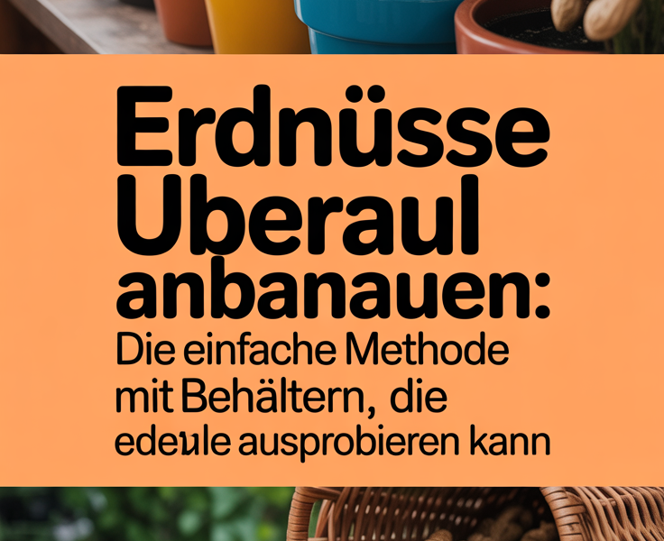 Erdnüsse Überall Anbauen: Die Einfache Methode Mit Behältern, Die Jeder Ausprobieren Kann