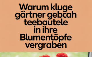 Warum kluge Gärtner gebrauchte Teebeutel in ihre Blumentöpfe vergraben