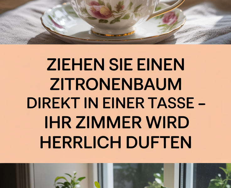 Ziehen Sie einen Zitronenbaum direkt in einer Tasse – Ihr Zimmer wird herrlich duften