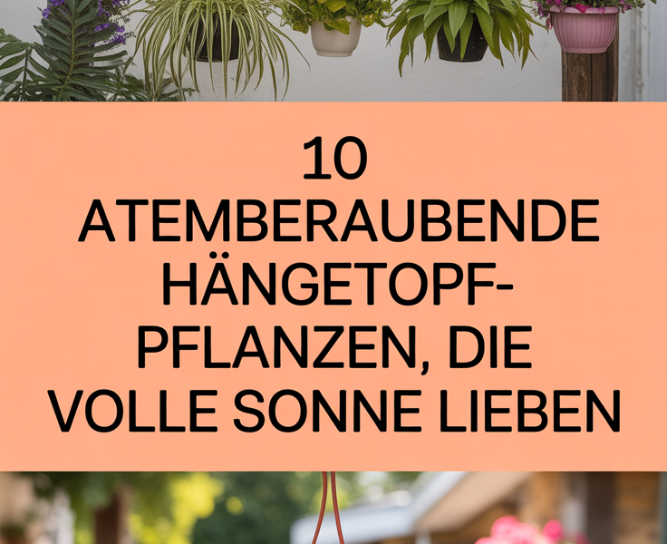 10 Atemberaubende Hängetopf-Pflanzen, die volle Sonne lieben