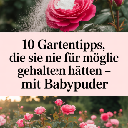 10 Gartentipps, die Sie nie für möglich gehalten hätten – mit Babypuder