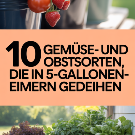 10 Gemüse- und Obstsorten, die in 5-Gallonen-Eimern gedeihen