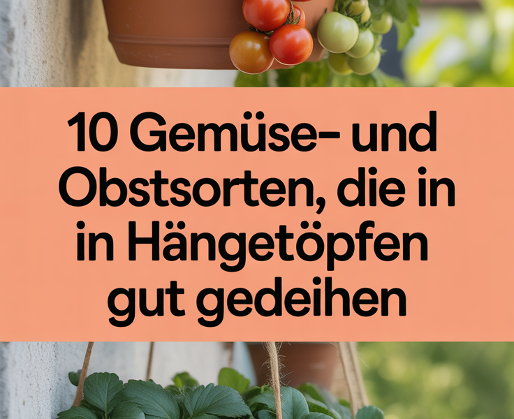 10 Gemüse- und Obstsorten, die in Hängetöpfen gut gedeihen