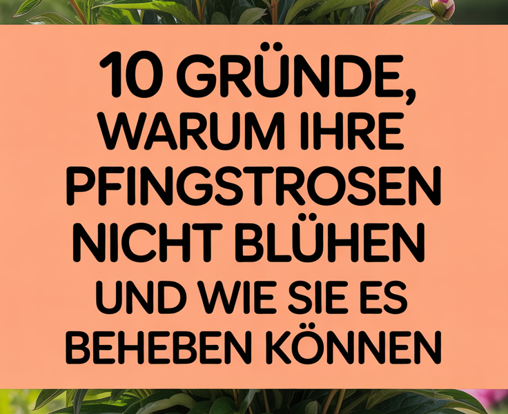 10 Gründe, warum Ihre Pfingstrosen nicht blühen und wie Sie es beheben können