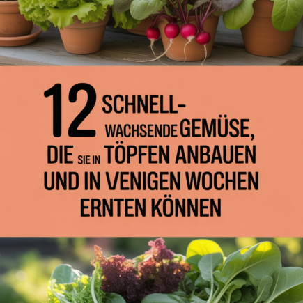 12 Schnellwachsende Gemüse, die Sie in Töpfen anbauen und in wenigen Wochen ernten können