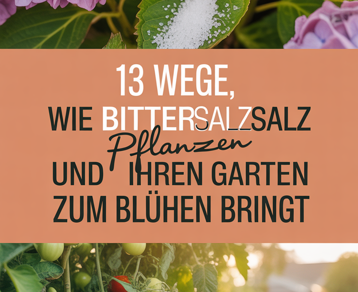 13 Wege, wie Bittersalz Pflanzen und Ihren Garten zum Blühen bringt