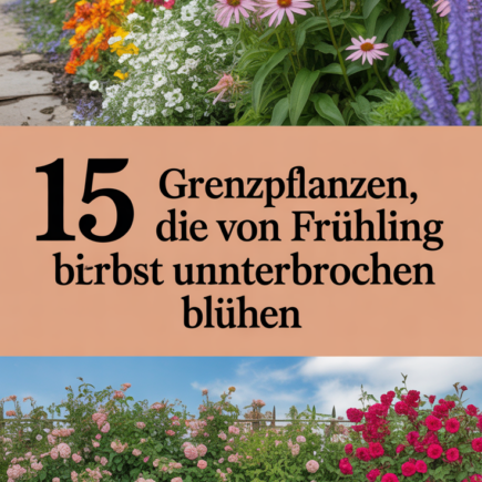 15 Grenzpflanzen, die von Frühling bis Herbst ununterbrochen blühen