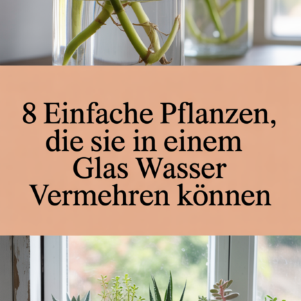 8 Einfache Pflanzen, die Sie in einem Glas Wasser vermehren können