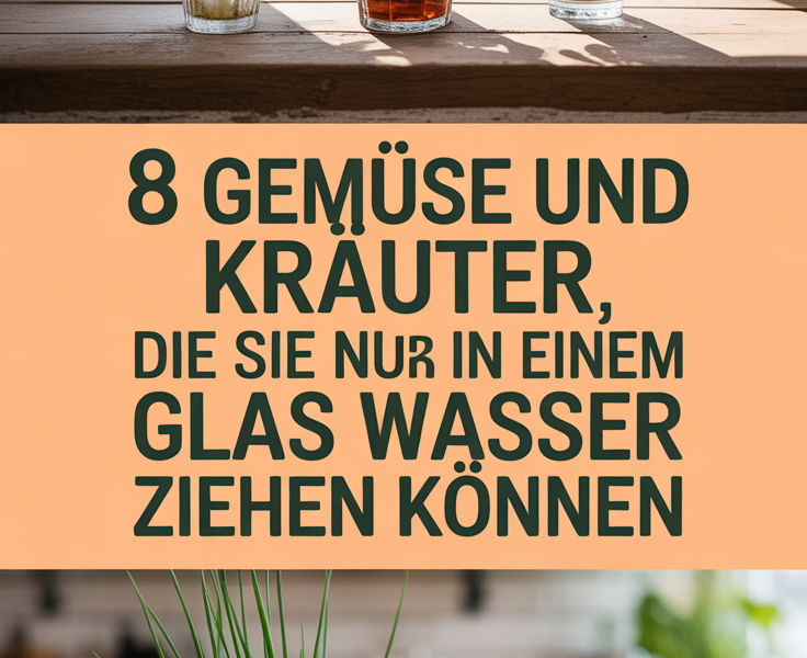 8 Gemüse und Kräuter, die Sie nur in einem Glas Wasser ziehen können