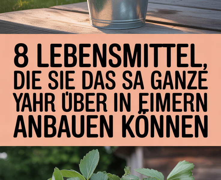 8 Lebensmittel, die Sie das ganze Jahr über in Eimern anbauen können