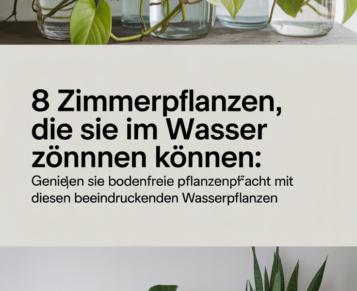 8 Zimmerpflanzen, die Sie im Wasser ziehen können: Genießen Sie bodenfreie Pflanzenpracht mit diesen beeindruckenden Wasserpflanzen