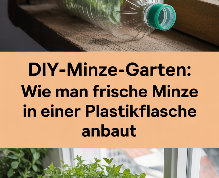 DIY-Minze-Garten: Wie man frische Minze in einer Plastikflasche anbaut