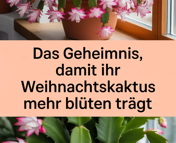 Das Geheimnis, damit Ihr Weihnachtskaktus mehr Blüten trägt