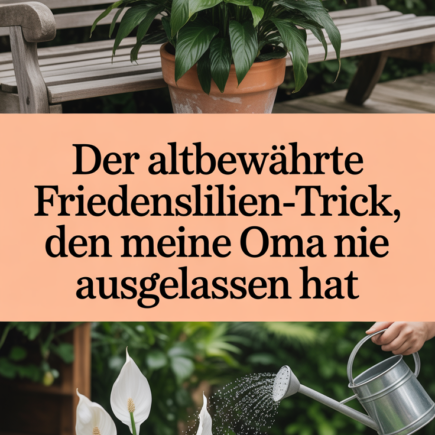 Der altbewährte Friedenslilien-Trick, den meine Oma nie ausgelassen hat