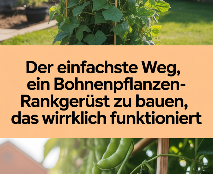 Der einfachste Weg, ein Bohnenpflanzen-Rankgerüst zu bauen, das wirklich funktioniert