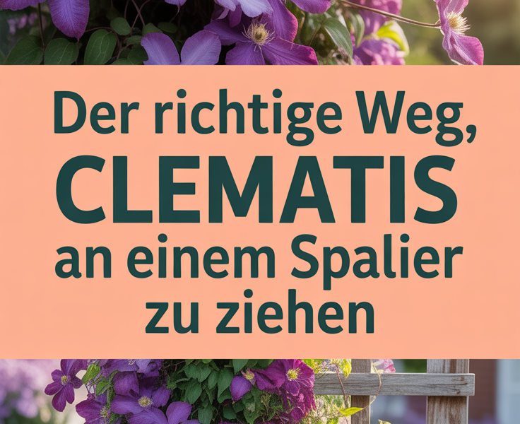 Der richtige Weg, Clematis an einem Spalier zu ziehen