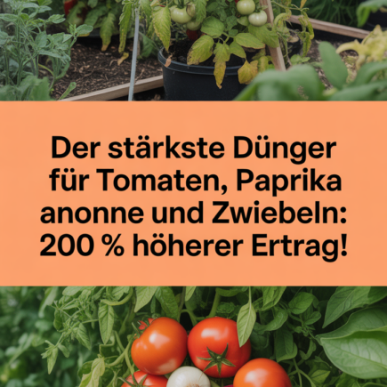 Der stärkste Dünger für Tomaten, Paprika und Zwiebeln: 200 % höherer Ertrag!