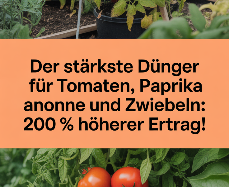 Der stärkste Dünger für Tomaten, Paprika und Zwiebeln: 200 % höherer Ertrag!