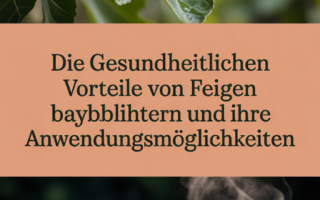 Die gesundheitlichen Vorteile von Feigenblättern und ihre Anwendungsmöglichkeiten