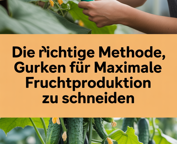 Die richtige Methode, Gurken für maximale Fruchtproduktion zu schneiden