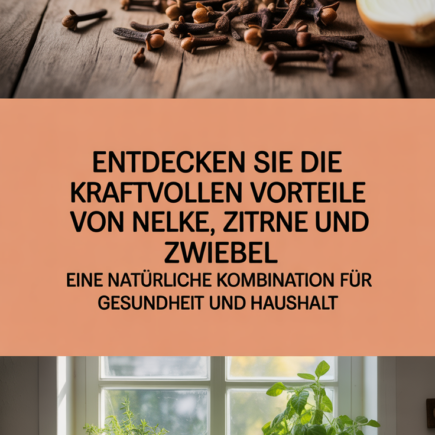 Entdecken Sie die kraftvollen Vorteile von Nelke, Zitrone und Zwiebel: Eine natürliche Kombination für Gesundheit und Haushalt