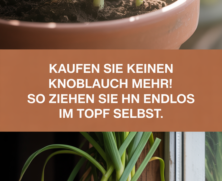 Kaufen Sie keinen Knoblauch mehr! So ziehen Sie ihn endlos im Topf selbst.
