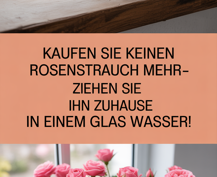 Kaufen Sie keinen Rosenstrauch mehr – Ziehen Sie ihn zuhause in einem Glas Wasser!