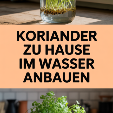 Koriander zu Hause im Wasser anbauen