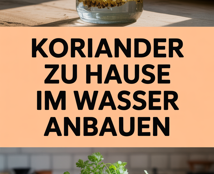 Koriander zu Hause im Wasser anbauen