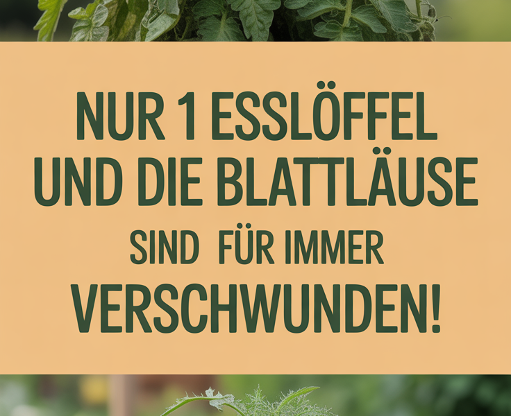Nur 1 Esslöffel und die Blattläuse sind für immer verschwunden!