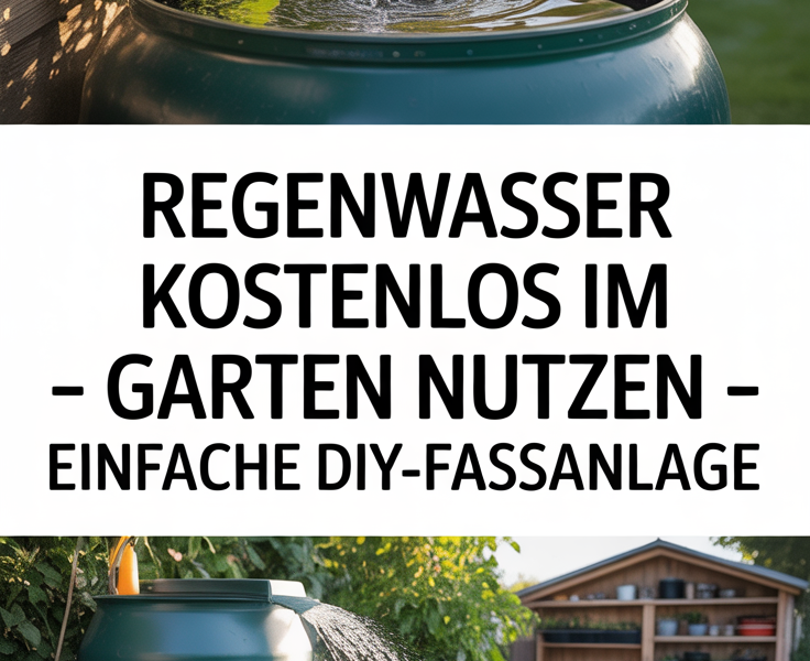 Regenwasser kostenlos im Garten nutzen – Einfache DIY-Fassanlage