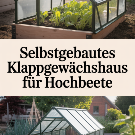 Selbstgebautes Klappgewächshaus für Hochbeete