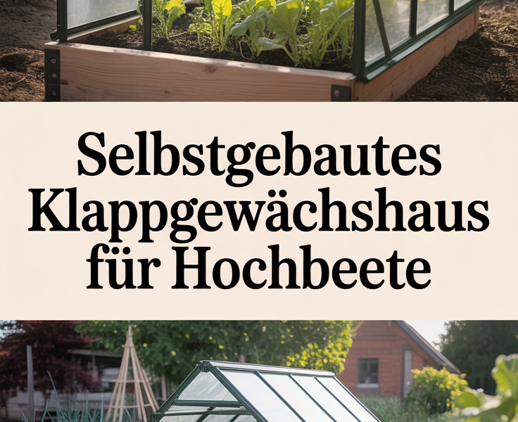 Selbstgebautes Klappgewächshaus für Hochbeete