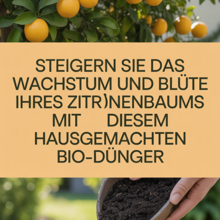 Steigern Sie das Wachstum und die Blüte Ihres Zitronenbaums mit diesem hausgemachten Bio-Dünger