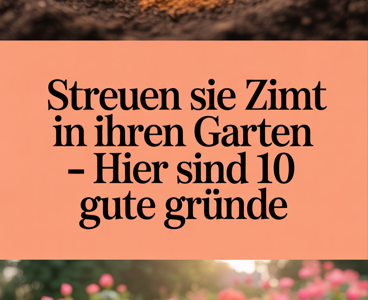 Streuen Sie Zimt in Ihren Garten – Hier sind 10 gute Gründe