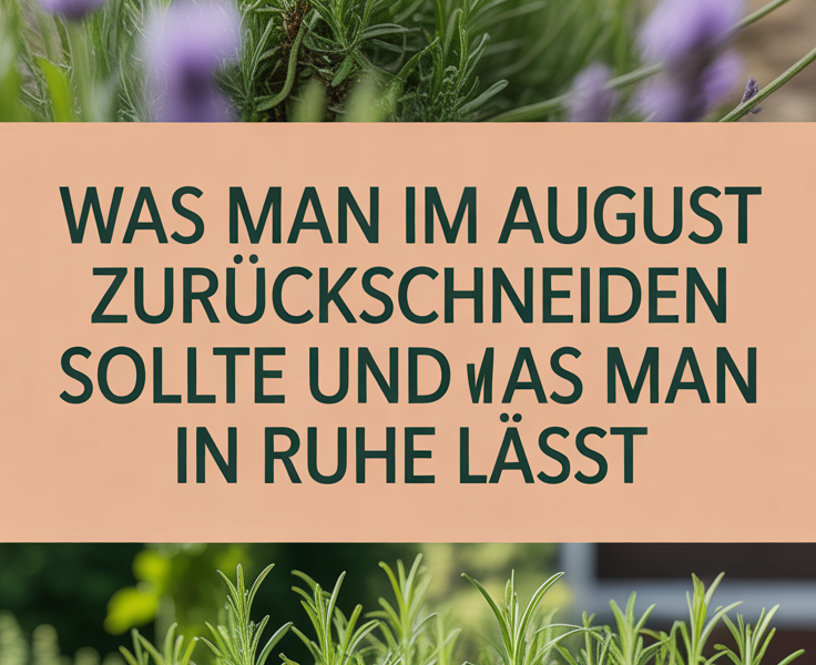 Was man im August zurückschneiden sollte und was man in Ruhe lässt