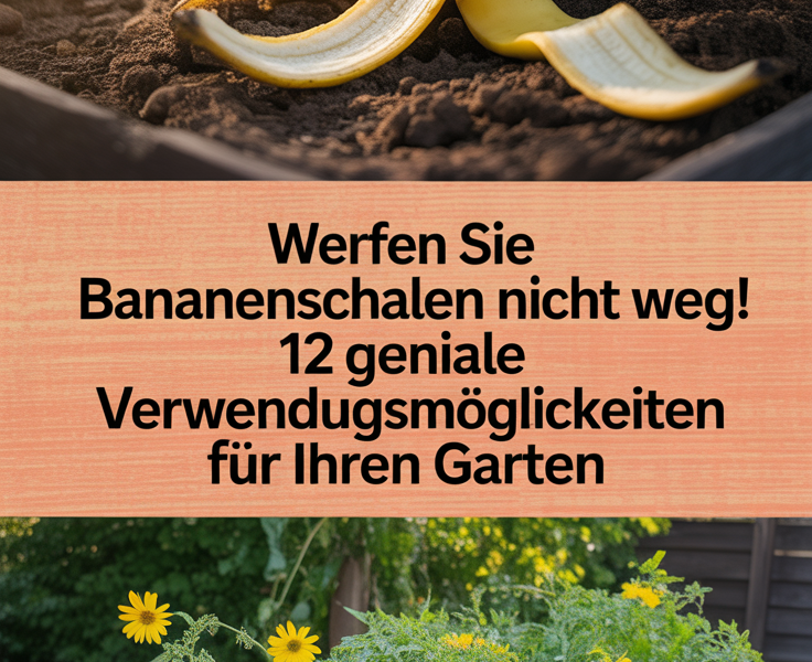 Werfen Sie Bananenschalen nicht weg! 12 geniale Verwendungsmöglichkeiten für Ihren Garten