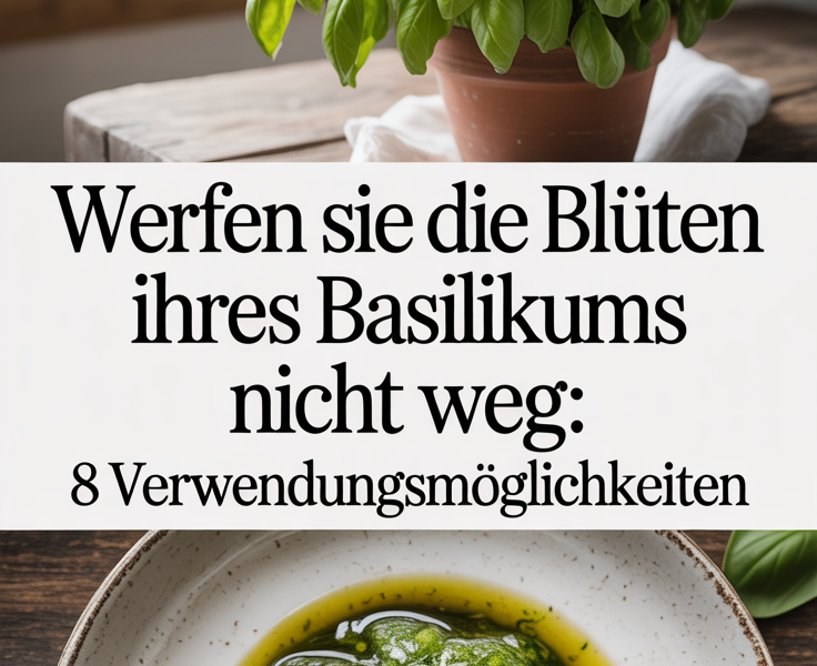 Werfen Sie die Blüten Ihres Basilikums nicht weg: 8 Verwendungsmöglichkeiten