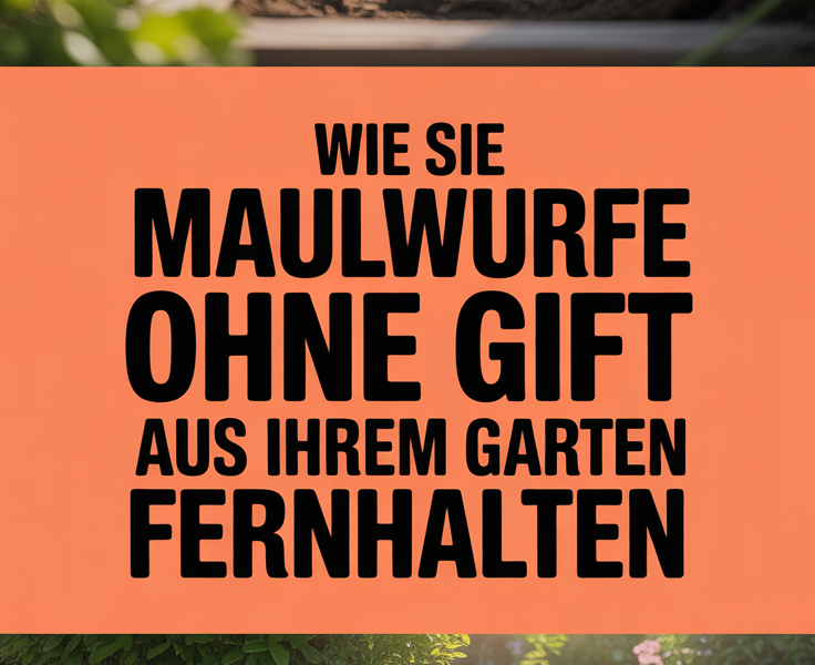 Wie Sie Maulwürfe ohne Gift aus Ihrem Garten fernhalten