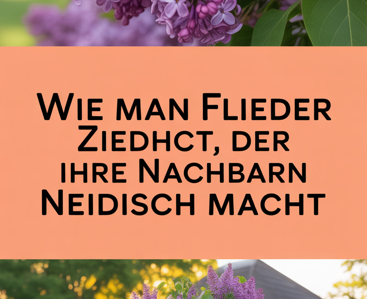Wie man Flieder zieht, der Ihre Nachbarn neidisch macht