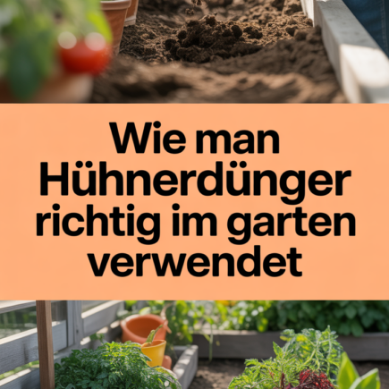 Wie man Hühnerdünger richtig im Garten verwendet