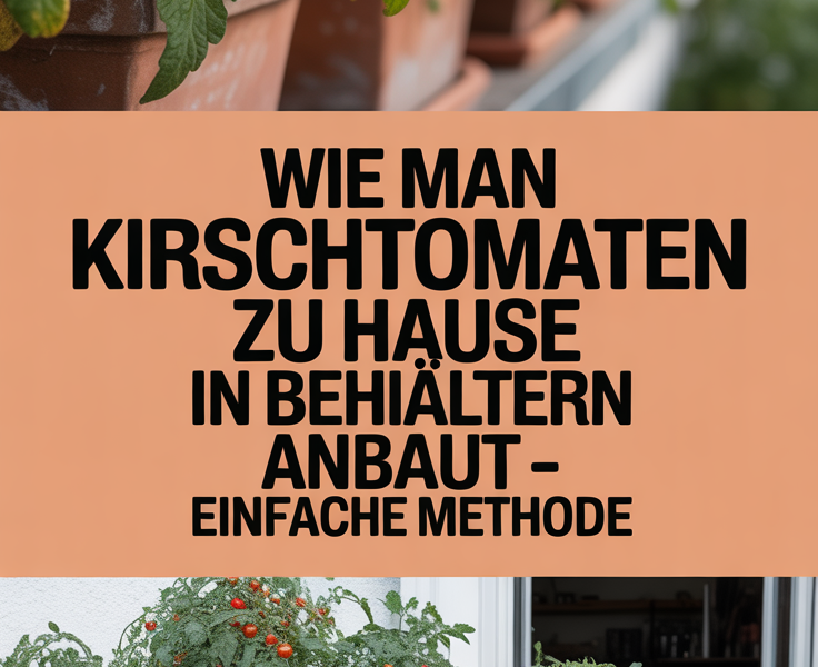 Wie man Kirschtomaten zu Hause in Behältern anbaut – einfache Methode