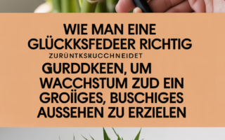 Wie man eine Glücksfeder richtig zurückschneidet, um Wachstum zu fördern und ein großes, buschiges Aussehen zu erzielen