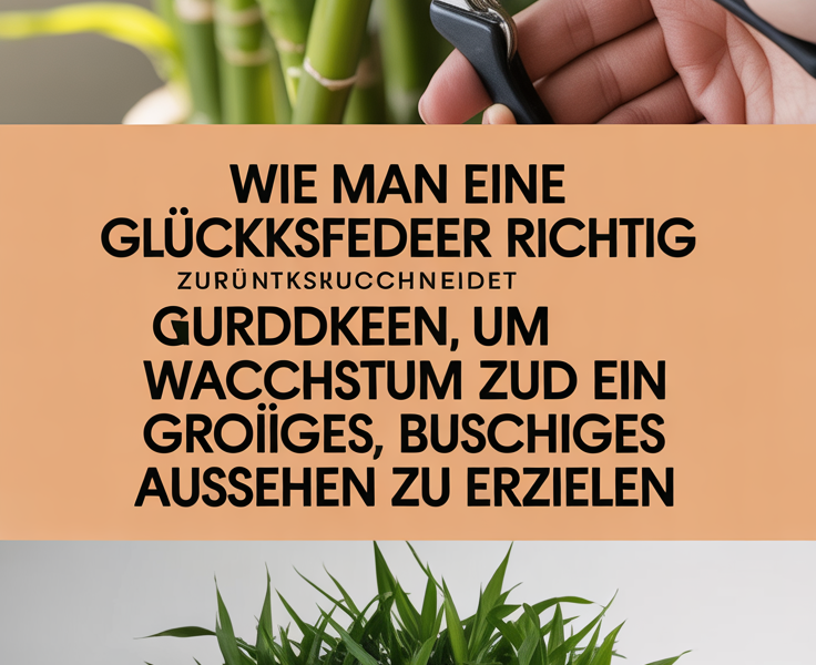 Wie man eine Glücksfeder richtig zurückschneidet, um Wachstum zu fördern und ein großes, buschiges Aussehen zu erzielen