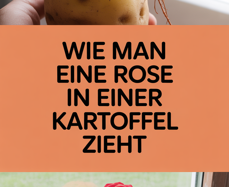 Wie man eine Rose in einer Kartoffel zieht