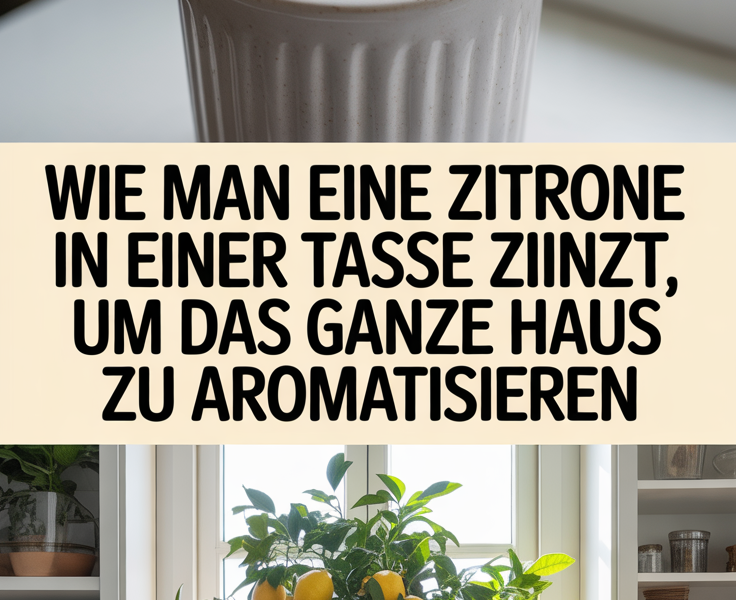 Wie man eine Zitrone in einer Tasse zieht, um das ganze Haus zu aromatisieren