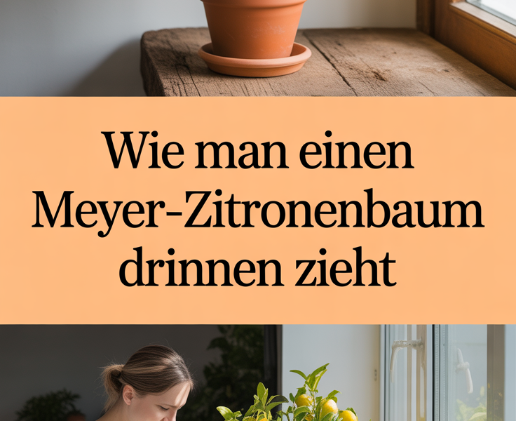 Wie man einen Meyer-Zitronenbaum drinnen zieht