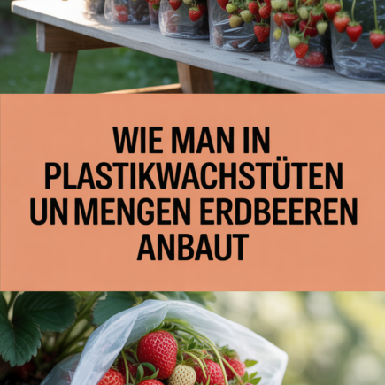Wie man in Plastikwachstüten Unmengen Erdbeeren anbaut